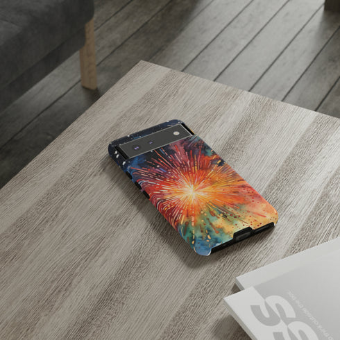 Summer Fireworks in Watercolor - Impact Resistant Phone Case